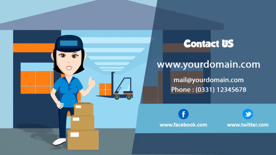 Delivery woman Explainer Video Templates